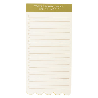 Light Green Die-Cut List Pad