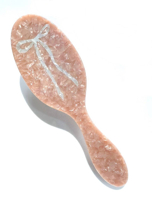 Hand-painted Ballet Bow Acetate 2-1 Daily Hair Brush