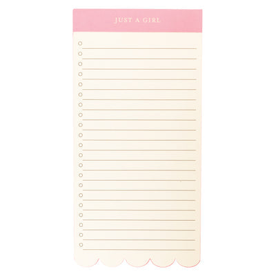 Light Pink Die-Cut List Pad