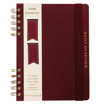 Plum Red Journal with Magnetic Bookmarks