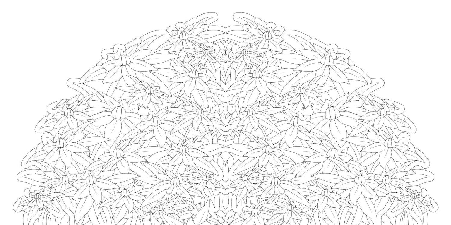Floral Mandalas Coloring Book by Sara Muzio