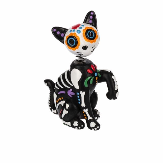 Sugar Skull Cat Figurines
