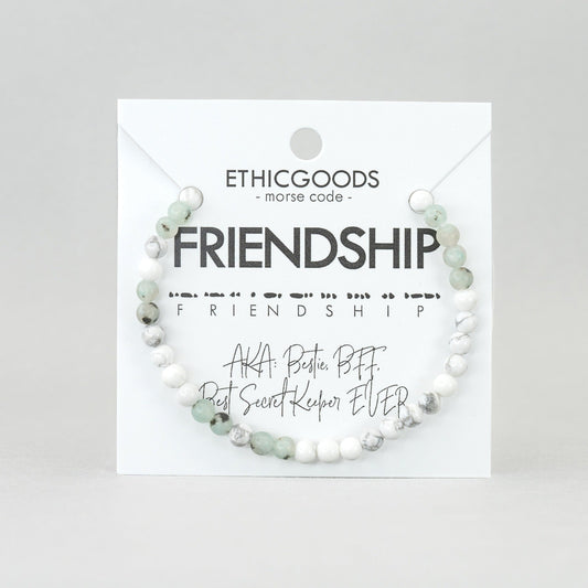 Morse Code Bracelet | FRIENDSHIP Jasper & Howlite
