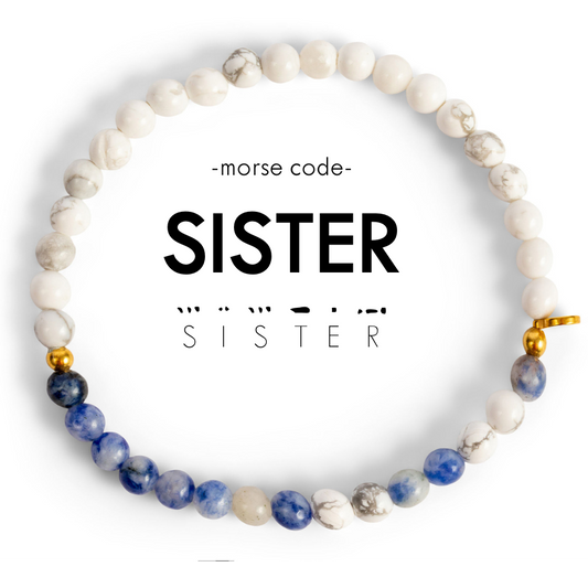Morse Code Bracelet | SISTER  Lapis & Howlite