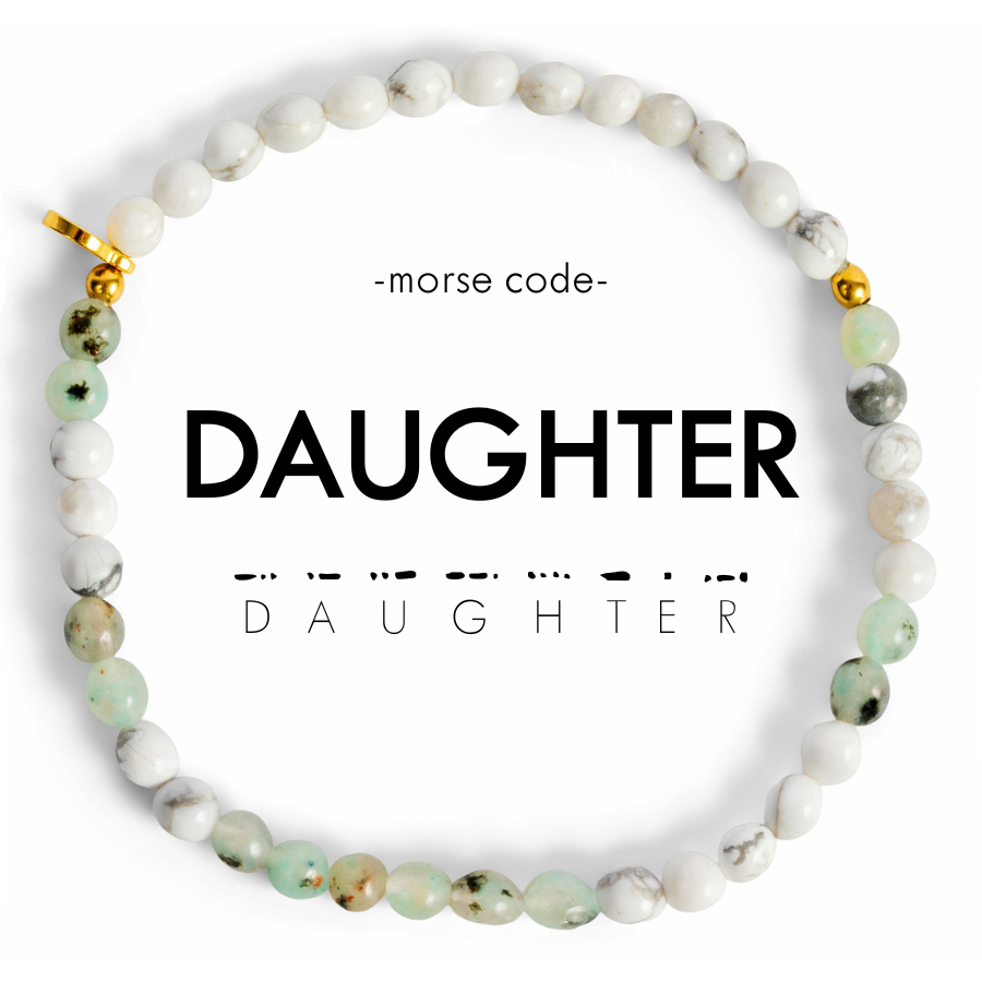 Morse Code Bracelet | DAUGHTER Jasper & Howlite
