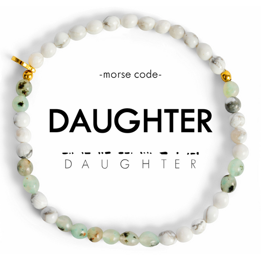 Morse Code Bracelet | DAUGHTER Jasper & Howlite