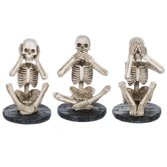 Hear No, See No Speak No Skeleton