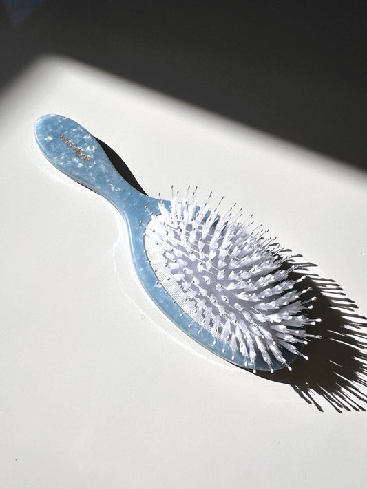 Hand-painted Cherry Blossom Acetate 2-1 Hair Brush | Eco-Fri