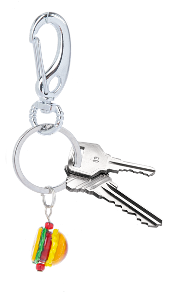 Miniature Glass World - Food Key Rings