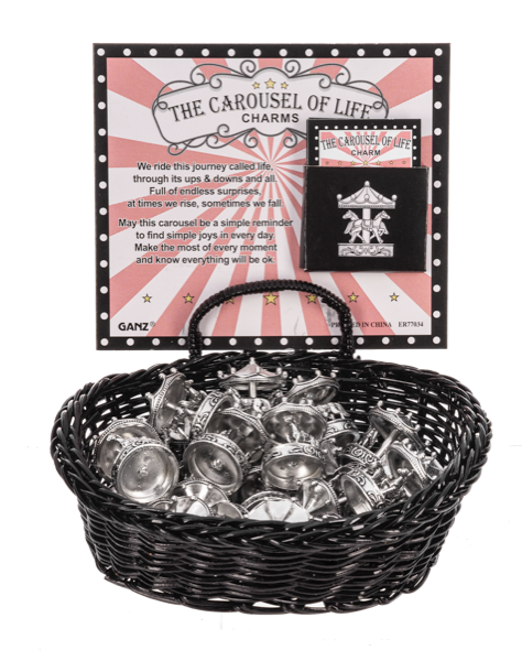 The Carousel of Life Charms in a Basket