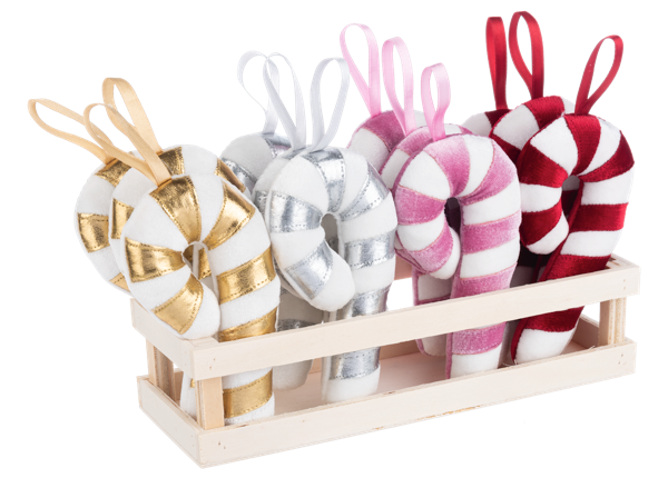 Candy Cane Plush Ornament - small