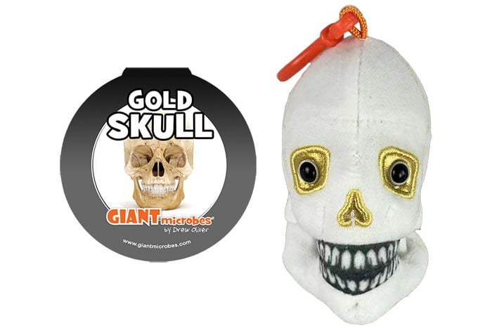Gold Skull Keychain