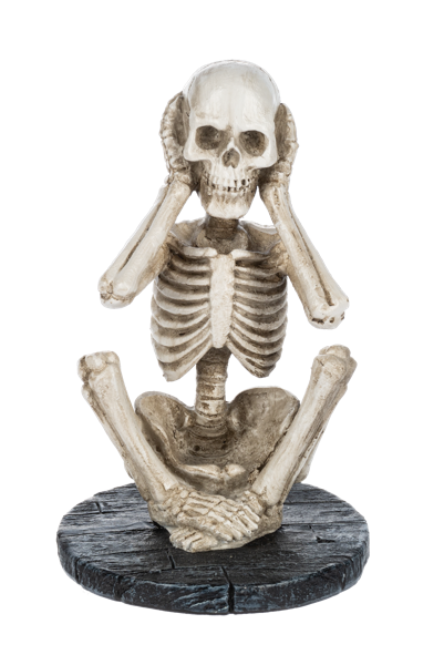 Hear No, See No Speak No Skeleton