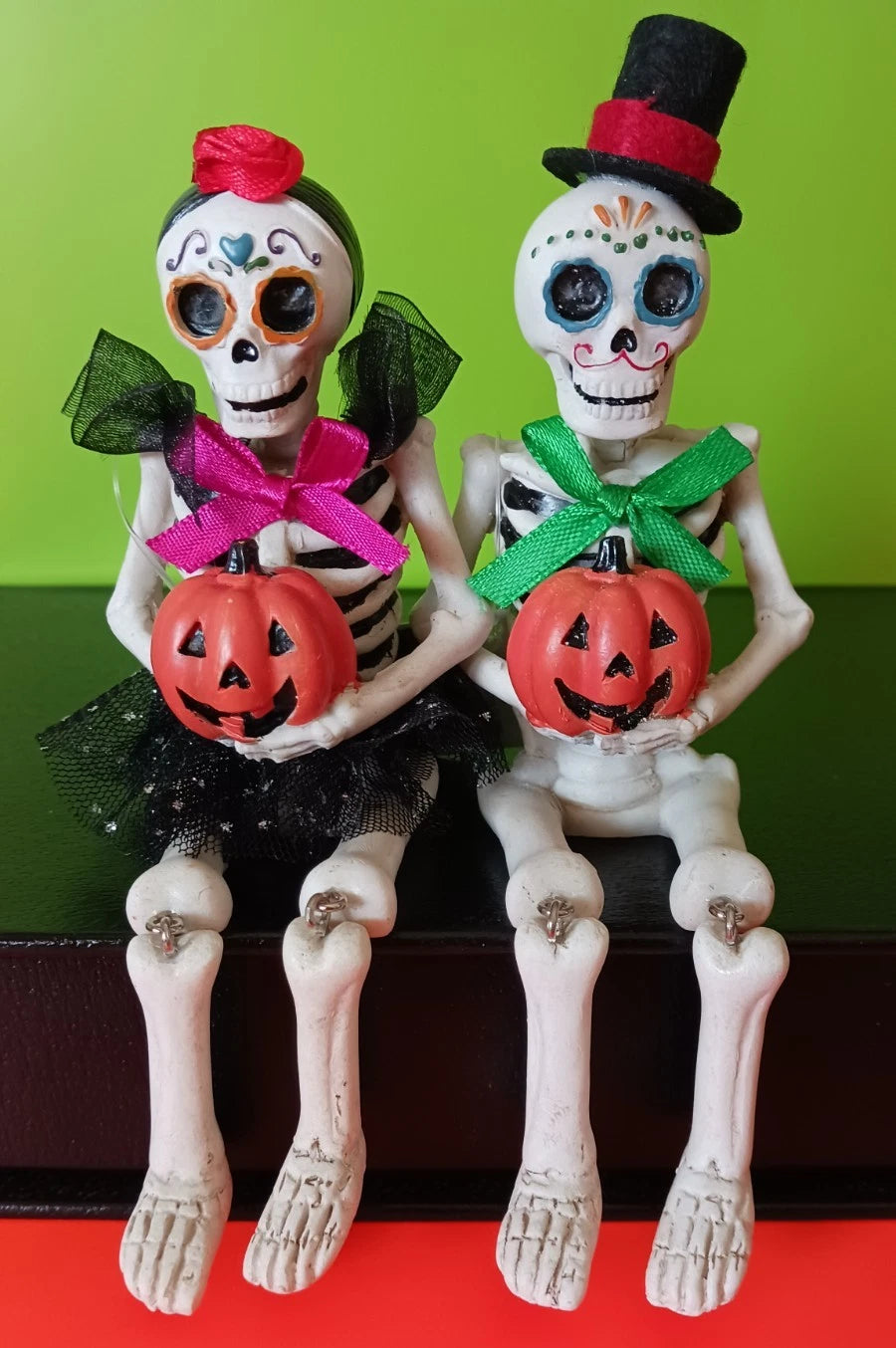 Mr. & Mrs. Skeleton Shelf Sitter