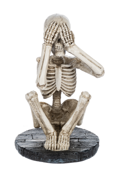Hear No, See No Speak No Skeleton