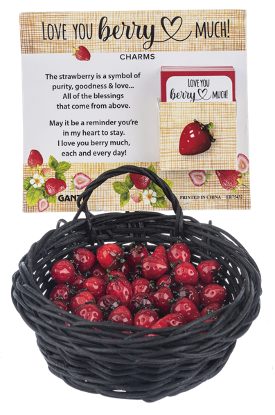 Love You Berry Much Charms in a Basket