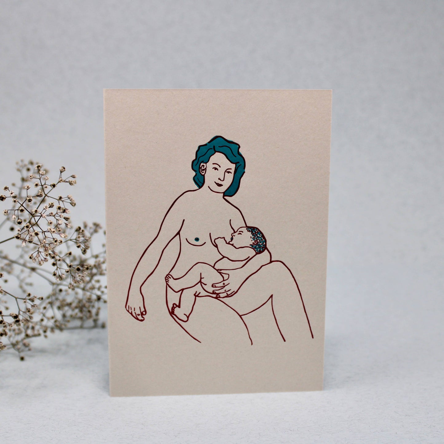 Breastfeeding Mother - A6 Greetings Card