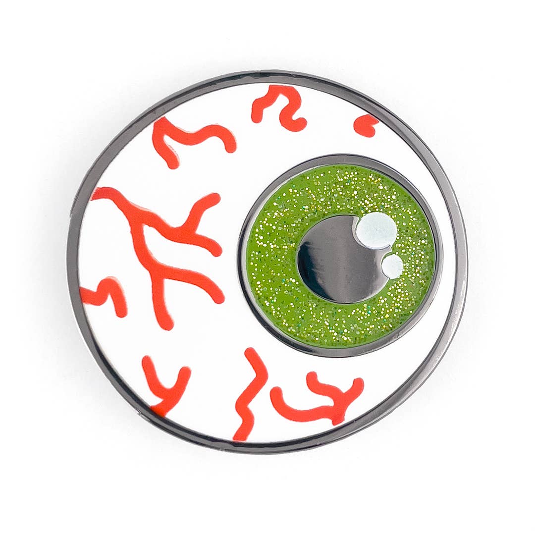 Eyeball enamel pin