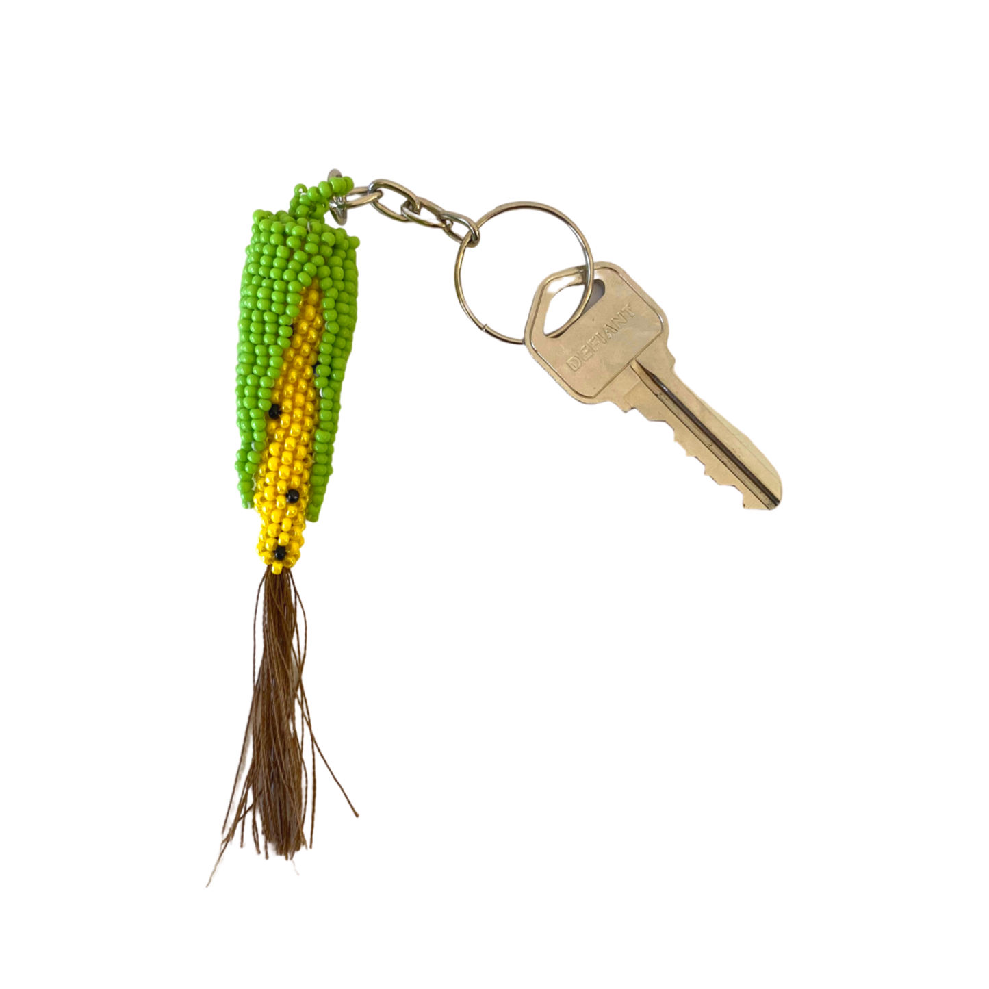 Corn Seed Seed Bead Keychain - Guatemala