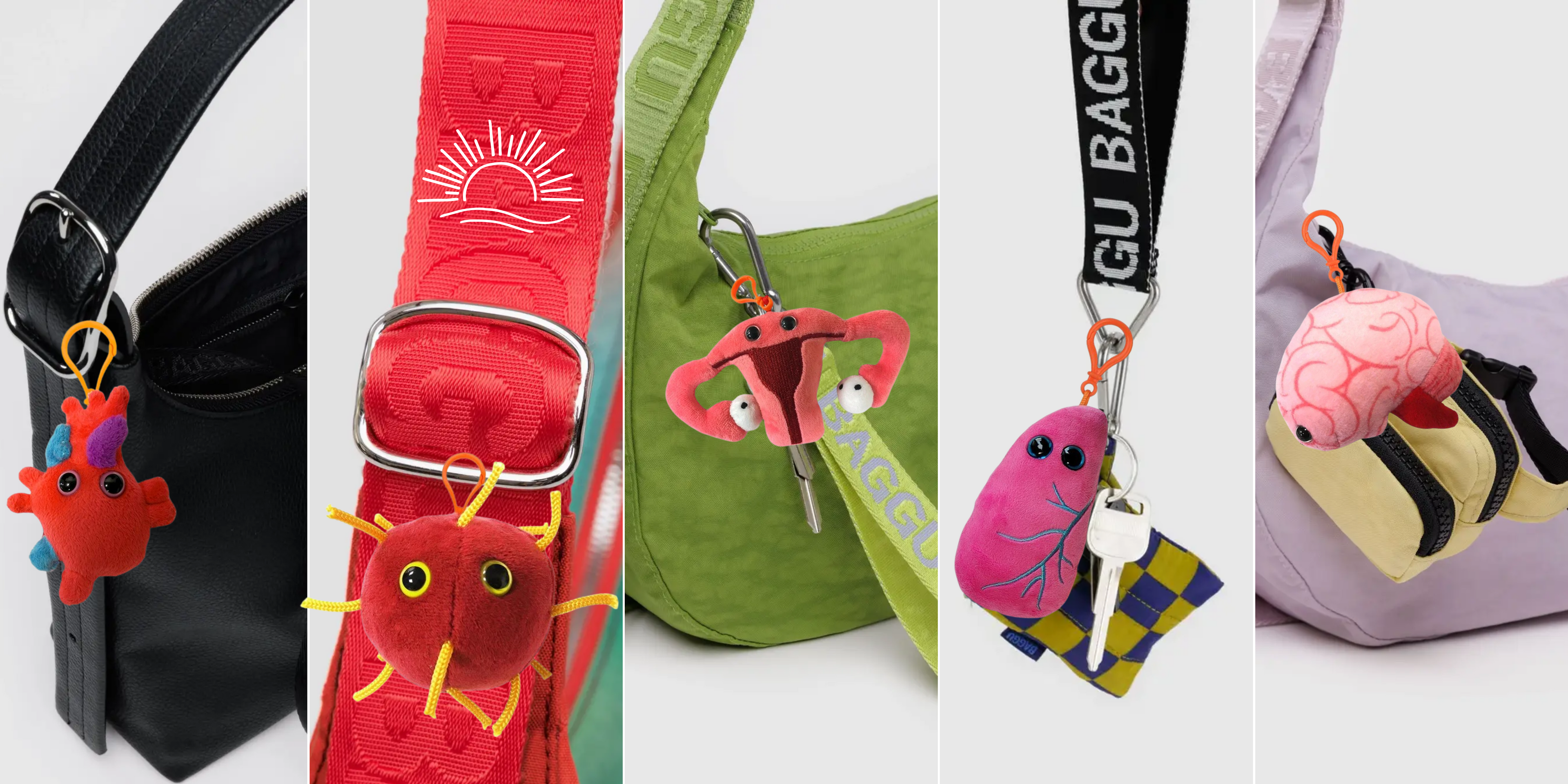 Giant Microbe Keychains