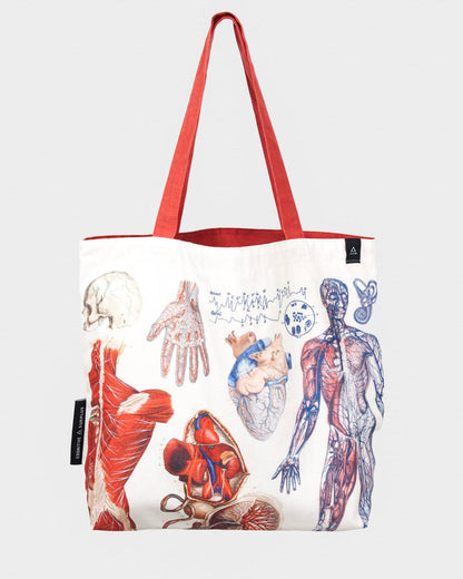 Human Anatomy Canvas Shoulder Tote