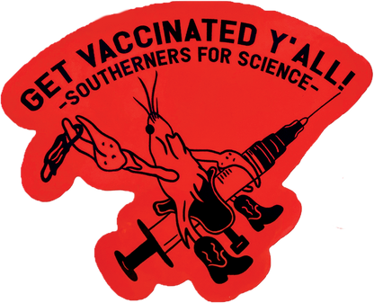 Get Vaxxed Crawfish Sticker