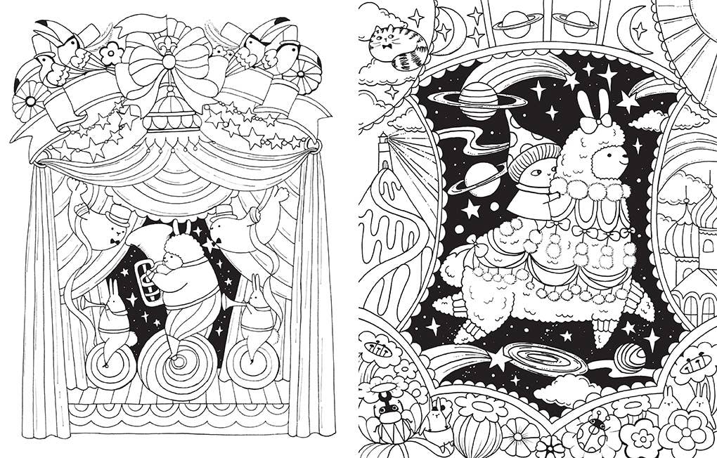 A Million Llamas Coloring Book