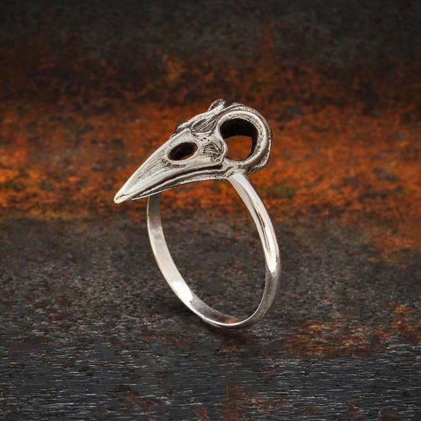 Raven skull Ring