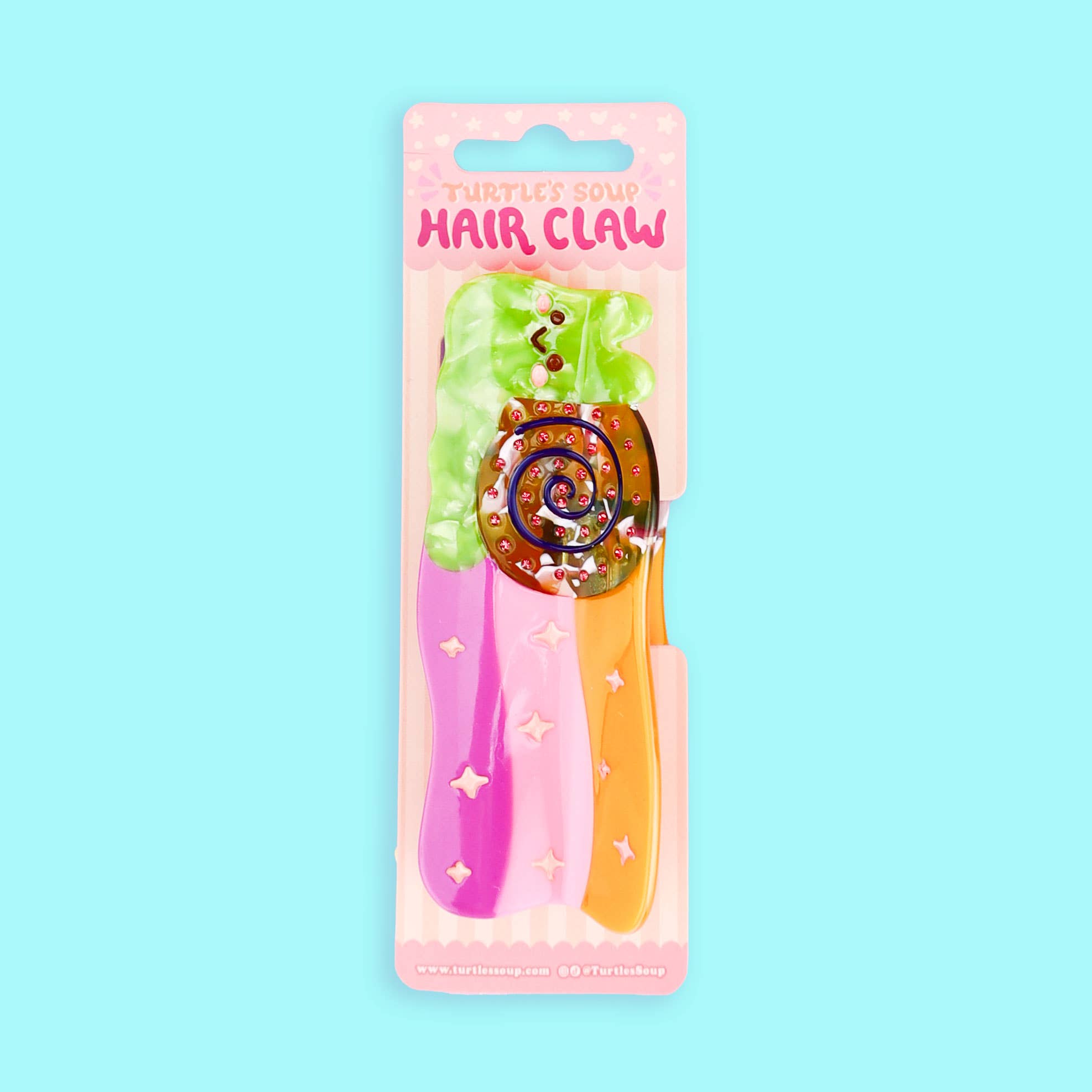 Rainbow Snail Hair Claw, Cute Hair Accessories, Hair Clips
