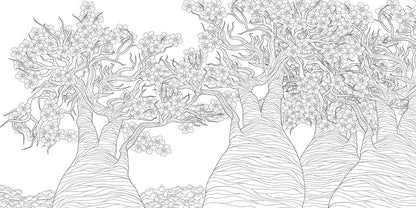 The Splendor of Trees Coloring Book by Sara Muzio