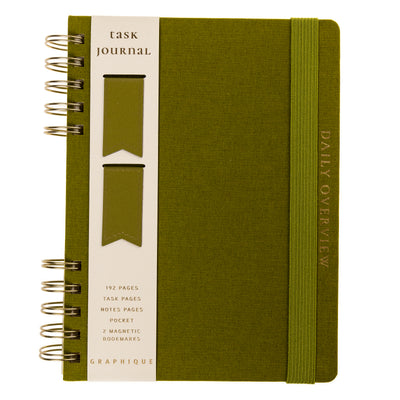Olive Green Journal with Magnetic Bookmarks