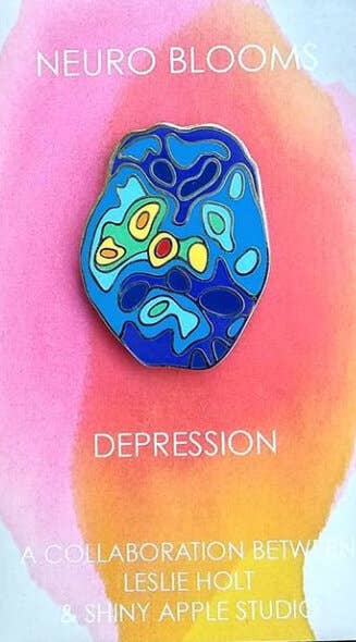 Depression Enamel Pins