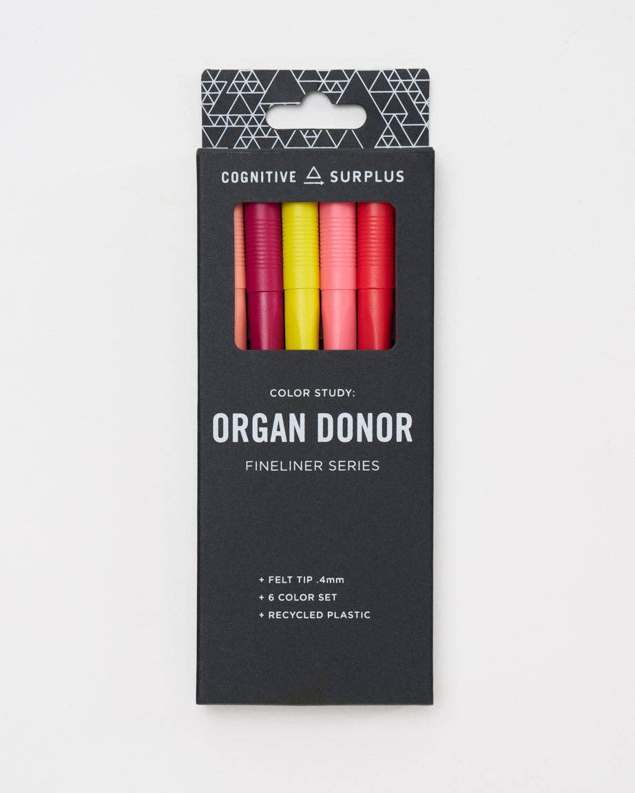 Organ Donor Fineliner Pens Pack
