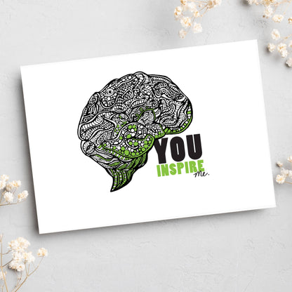 Inspired Brain Everyday Greeting Card for Any Occasion