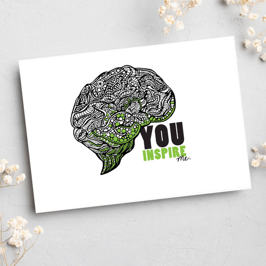 Inspired Brain Everyday Greeting Card for Any Occasion