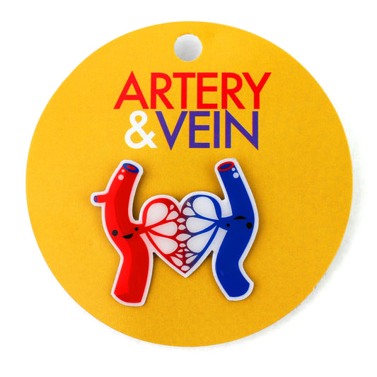Artery and Vein Lapel Pin - Life is Bloody Great