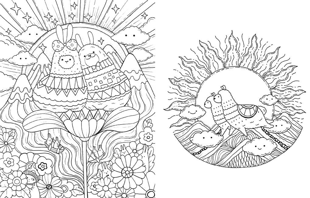 A Million Llamas Coloring Book