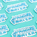 Drink Water Reminder Stay Hydrated H2O Vinyl Sticker