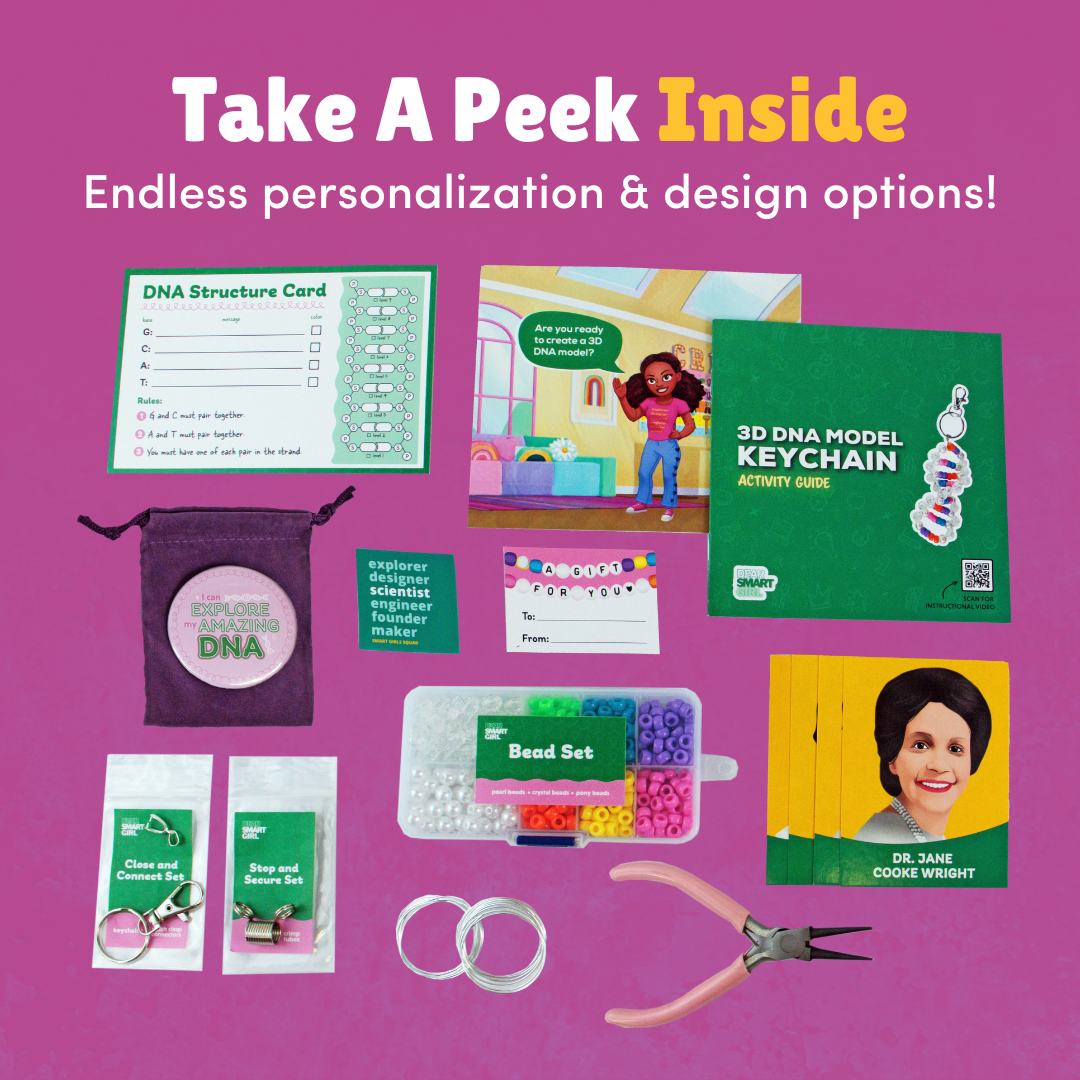 DIY STEM Activity Kit | Make your own 3D DNA Model Keychain