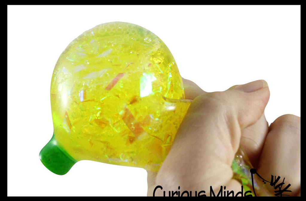 Banana Water and Sparkle Filled Squeeze Stress Ball  