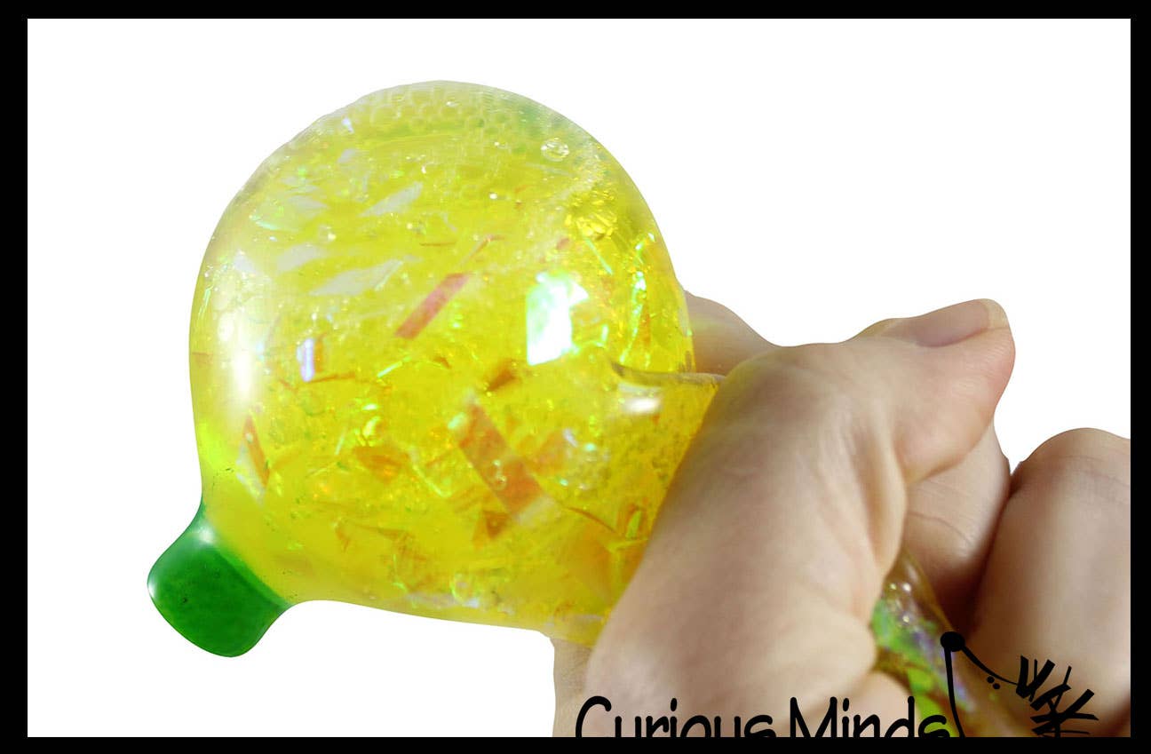 Banana Water and Sparkle Filled Squeeze Stress Ball  