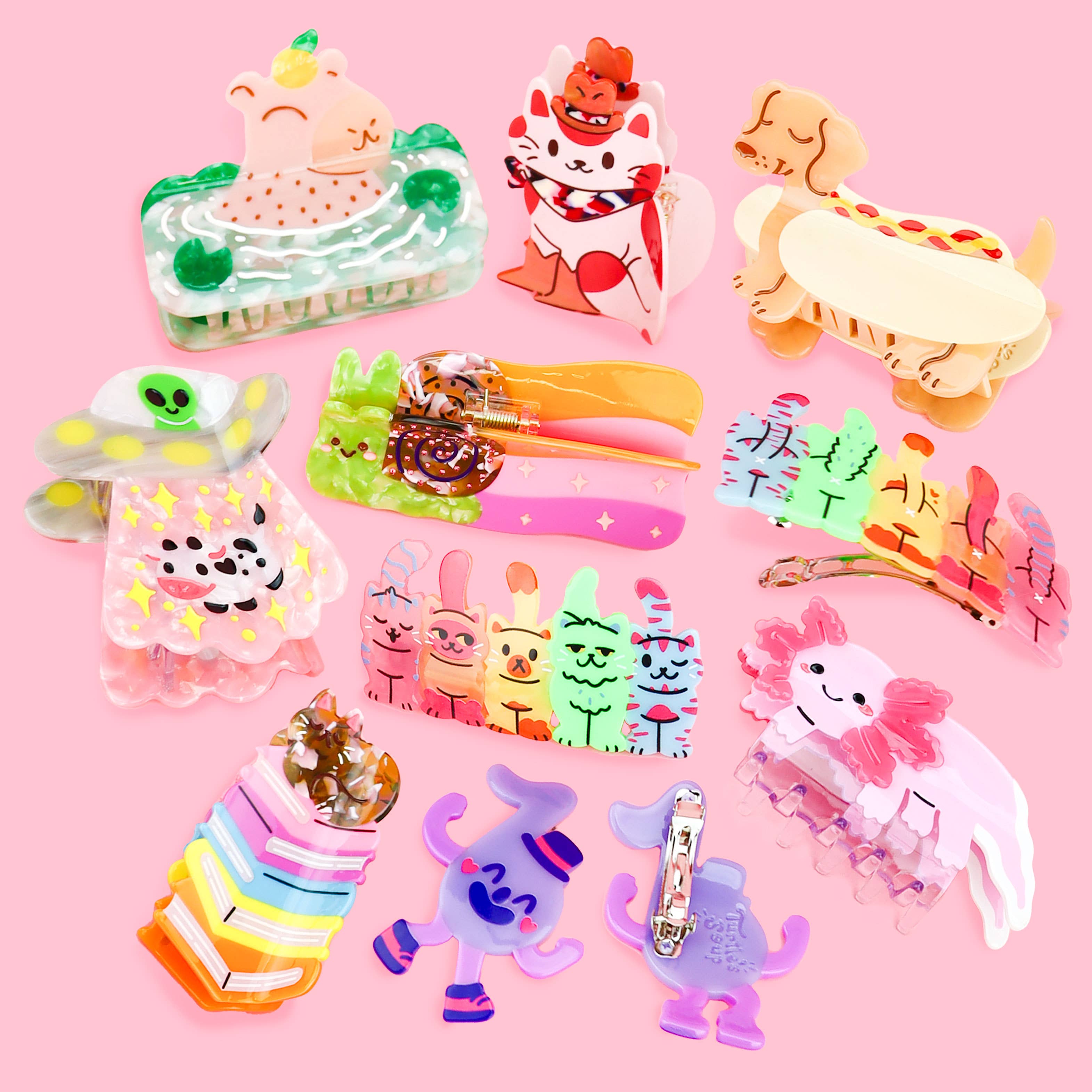 Hot Dog Hair Claw, Cute Hair Accessories, Shaped Hair Clips