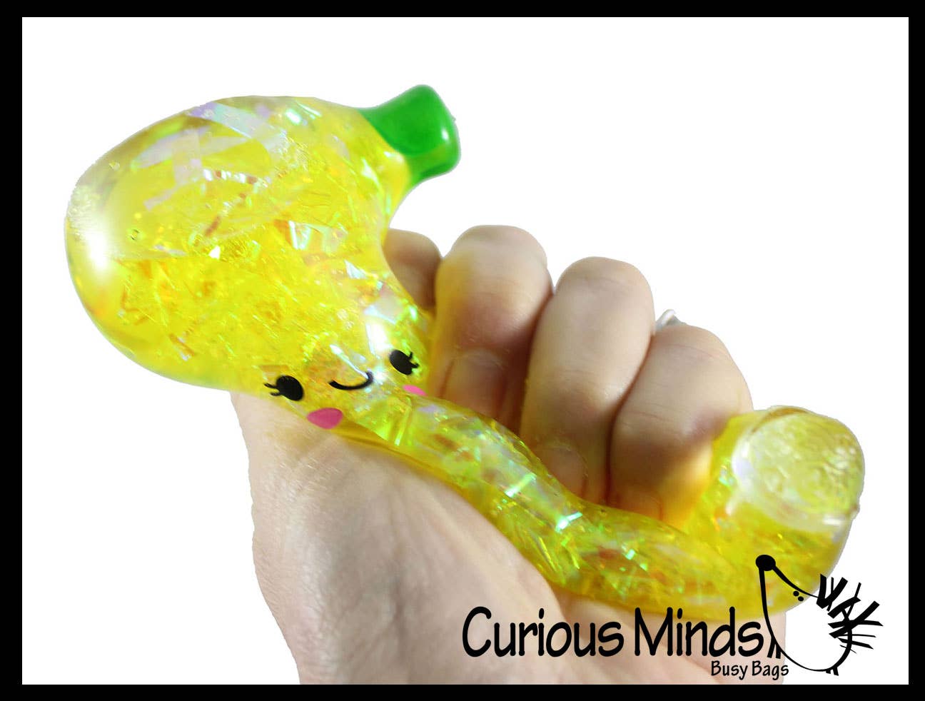 Banana Water and Sparkle Filled Squeeze Stress Ball  