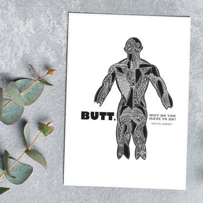 Butt - Goodbye Everyday Greeting Card