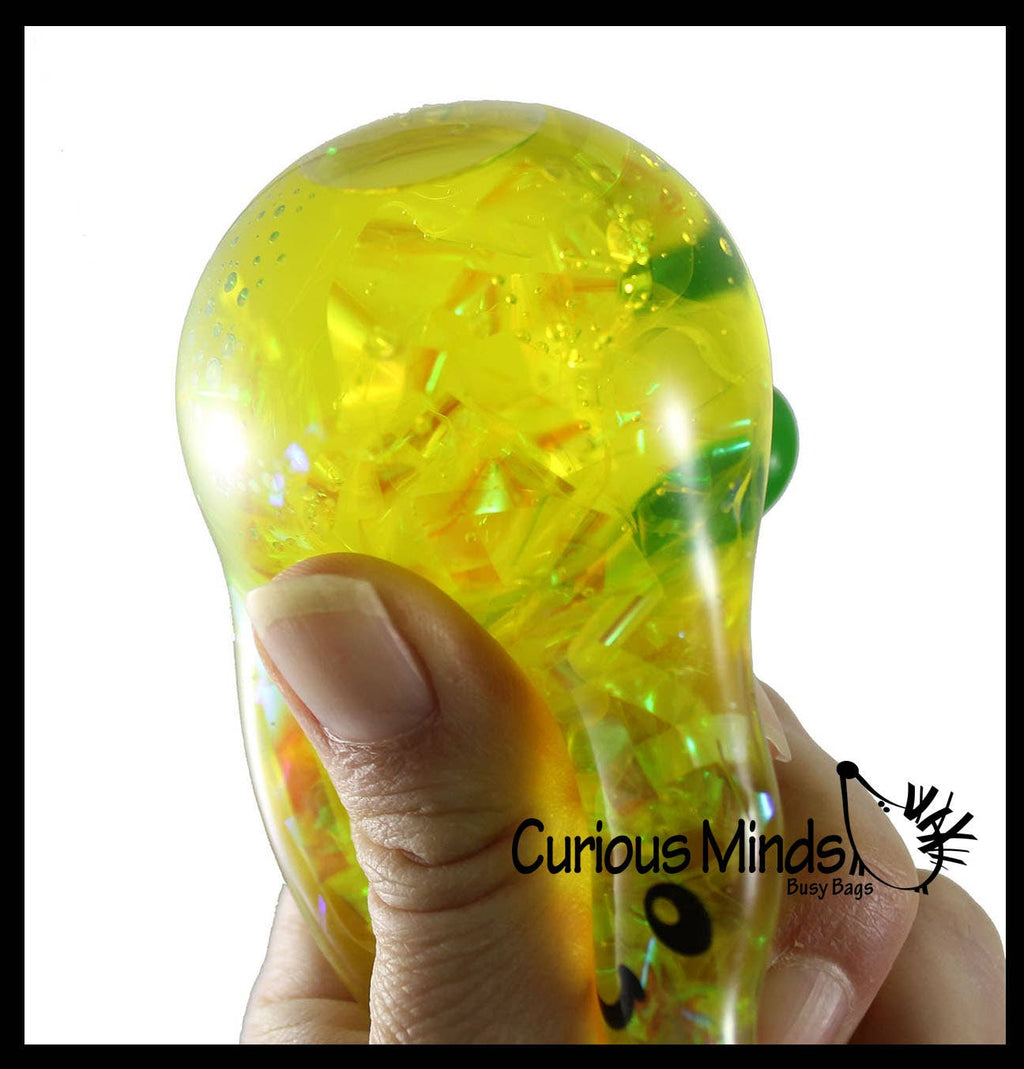 Banana Water and Sparkle Filled Squeeze Stress Ball  