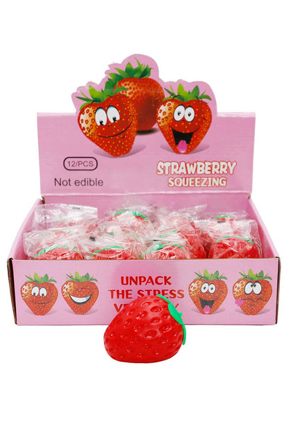 Strawberry Water Beads Filled Squishy Toy