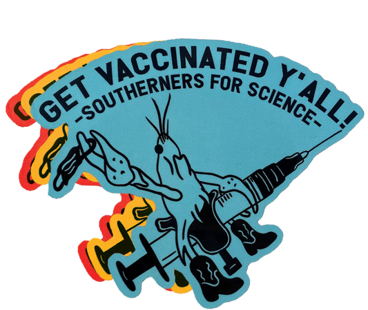 Get Vaxxed Crawfish Sticker