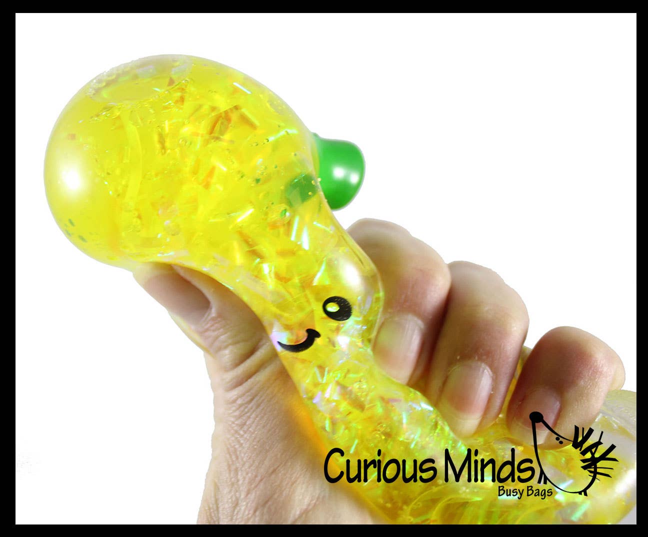 Banana Water and Sparkle Filled Squeeze Stress Ball  