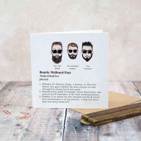 Beardy McBeard Face Card