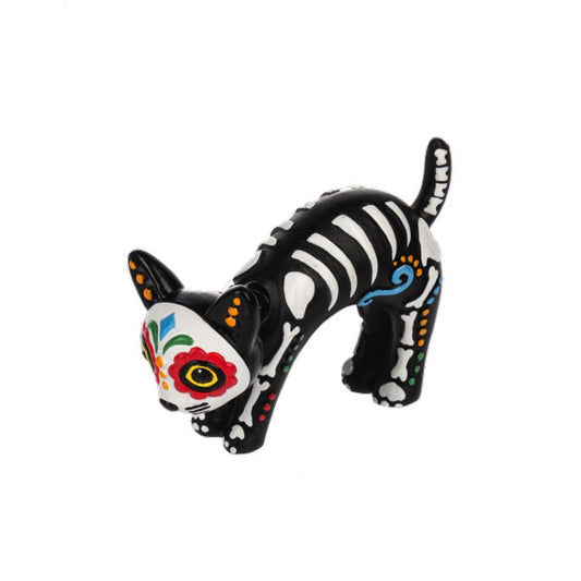 Sugar Skull Cat Figurines